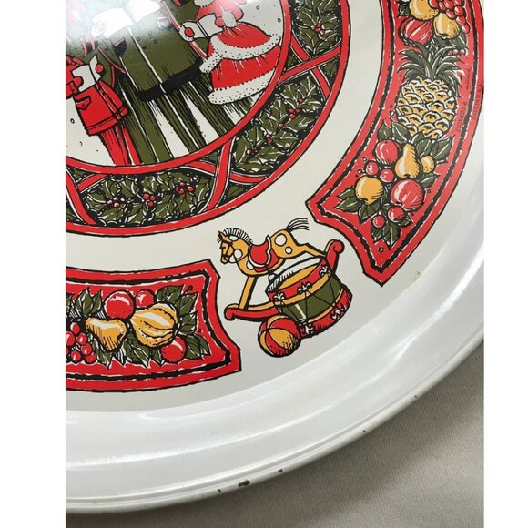 Vintage Christmas Holiday Tin Tray Retro Hallmark Xmas Decor Kitschy Cute USA - Picture 4 of 7